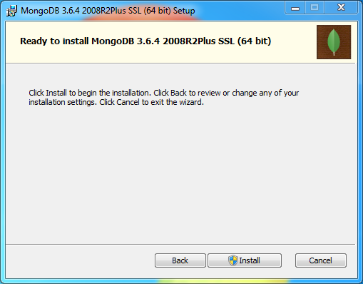 MongoDB Installation on Windows: install
