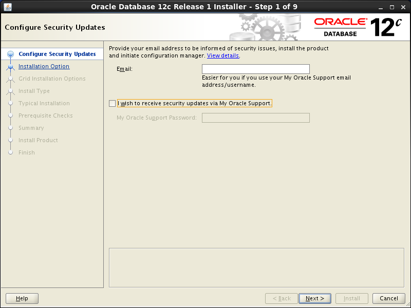 Oracle database 12cR1 Installation on Linux 7 (RHEL7, CentOS7, OEL7): security updates 