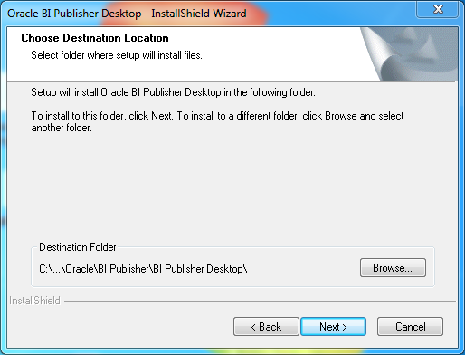 Install Oracle BI Publisher Desktop for Word (Microsoft Office) : location