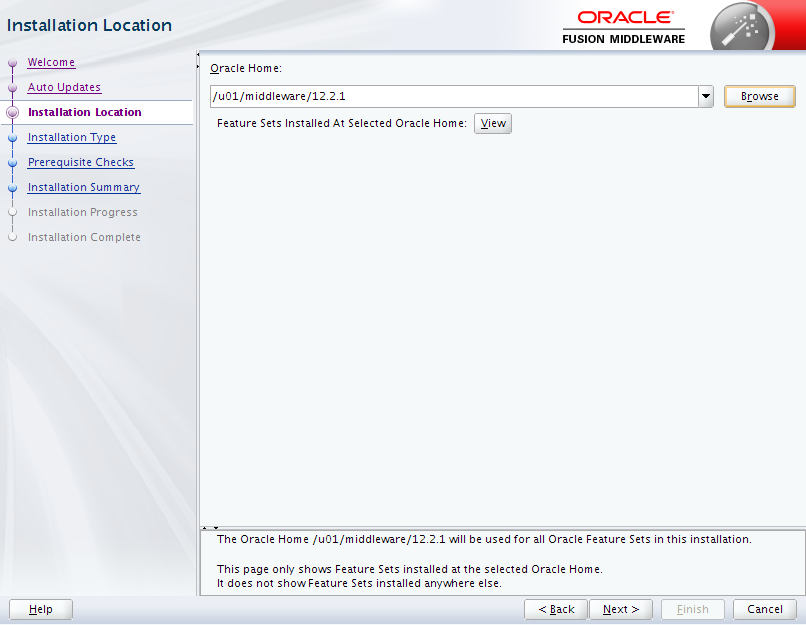 Oracle Business Intelligence 12c Enterprise Edition Installation : location 
