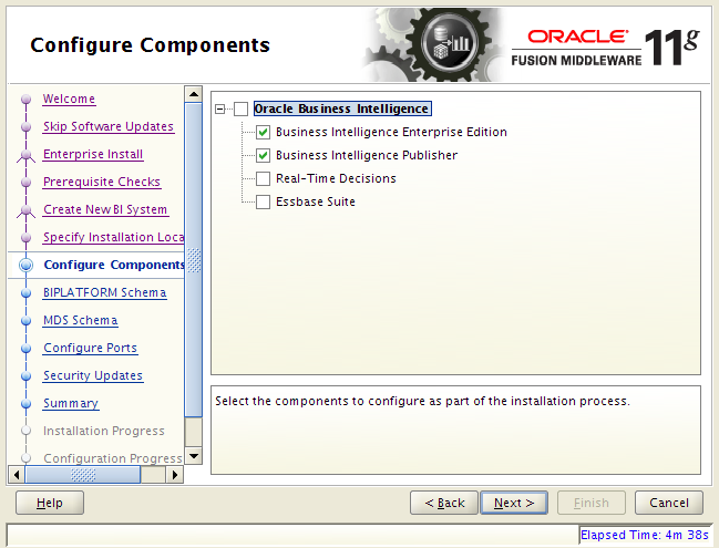OBIEE 11g installation on Linux: components 