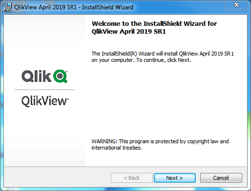 QlikView installation on Window: welcome
