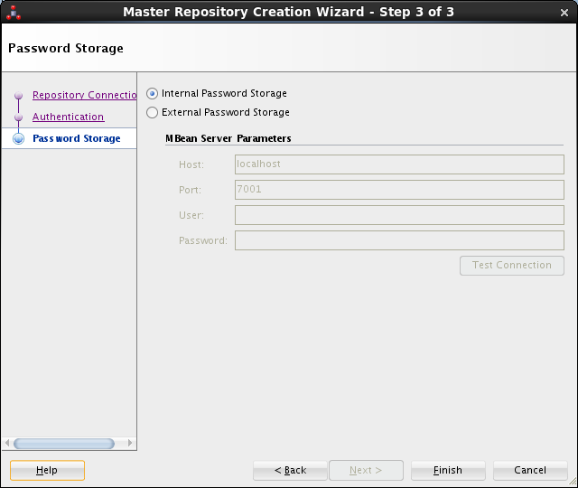 Create ODI Master Repository - ODI Studio 12c: password storage