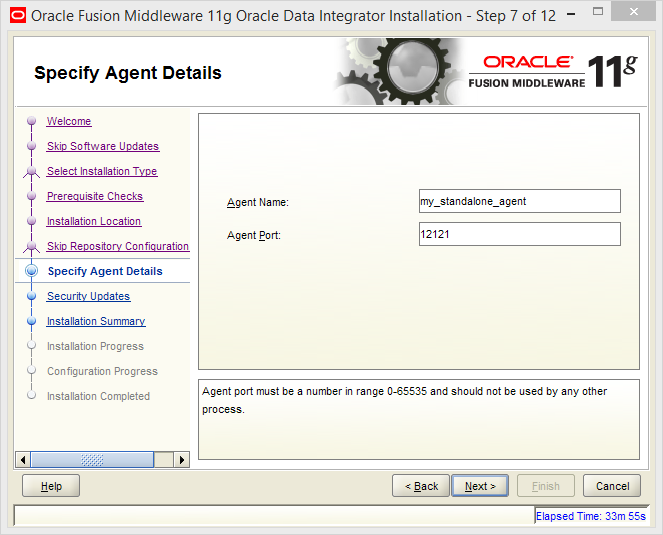 Install and Configure Oracle Data Integrator (ODI) 11g Standalone Agent : odi standalone agent configuration