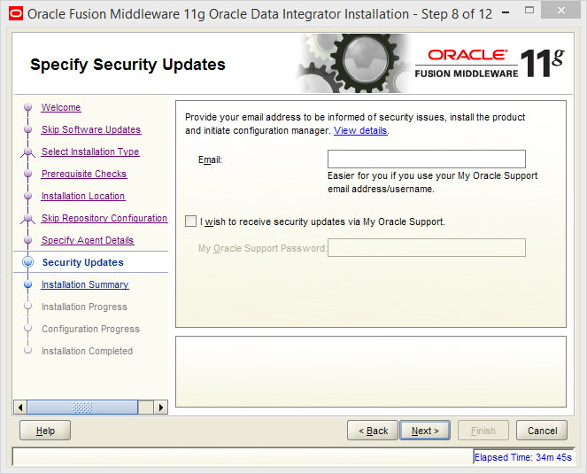 Install and Configure Oracle Data Integrator (ODI) 11g Standalone Agent : security updates