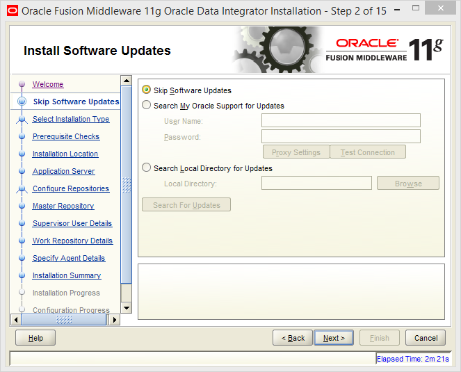 Install Java EE Agent in ODI 11g: software update