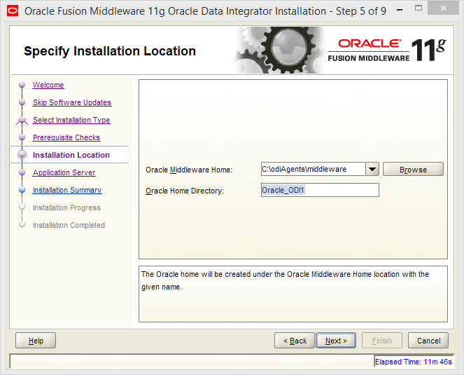 Install Java EE Agent in ODI 11g: installation location