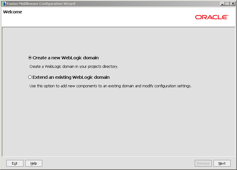 Configure Java EE Agent in ODI 11g: welcome create