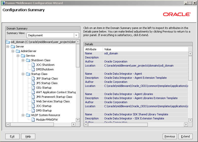 Configure Java EE Agent in ODI 11g: summary extend