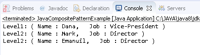 Composite Design Pattern in Java : 