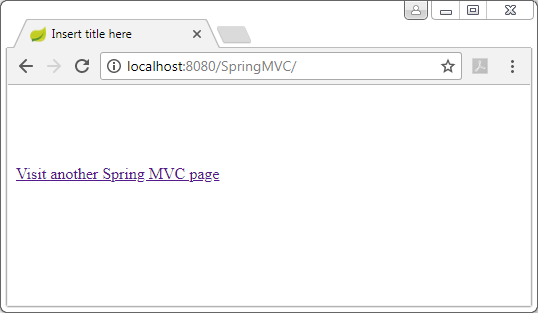 Spring MVC example : first page