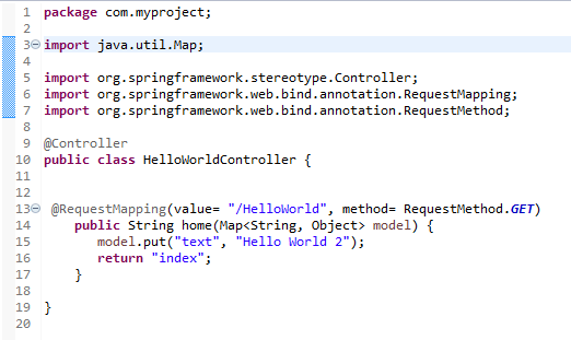 Thymeleaf Hello World Application with Spring: the controller