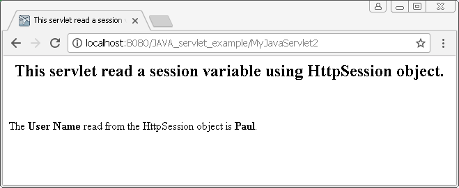 HttpSession object in Java : get session attribute