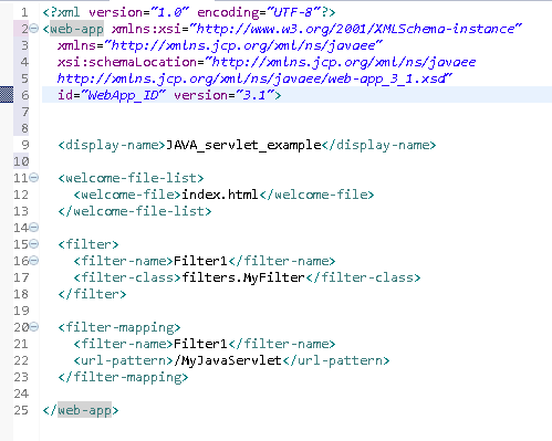 Using Java Filters For Logging Example