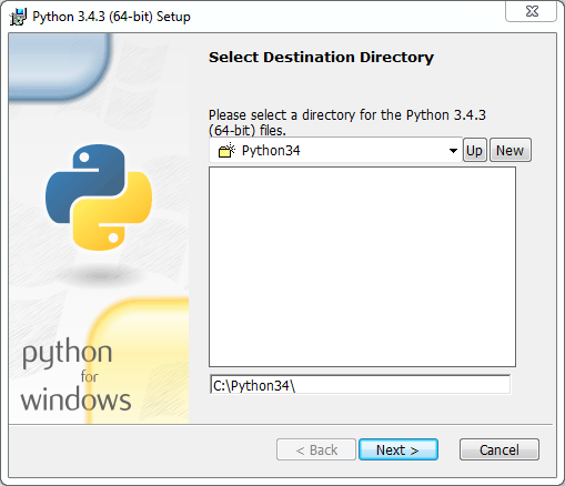 Python installation on Windows (v. 3.4.3): location