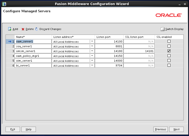 Configure Oracle Identity and Access Manager: configure managed servers