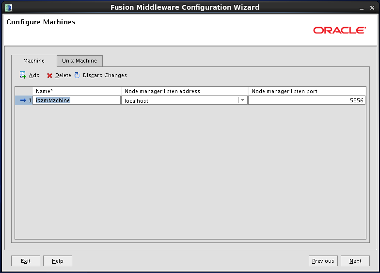 Configure Oracle Identity and Access Manager: configure machines
