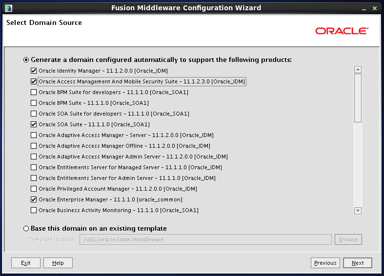 Configure Oracle Identity and Access Manager:Supporting products 1 