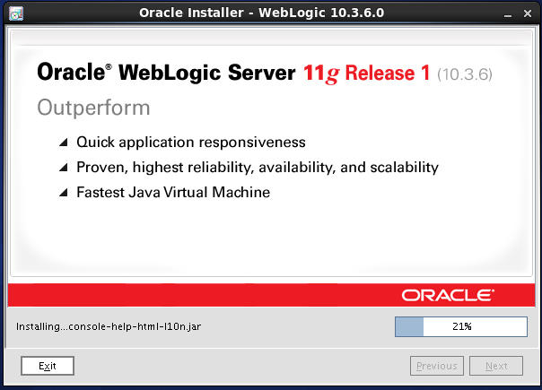 Weblogic 10.3.6 installation on linux for Oracle Internet Directory (OID) - process 