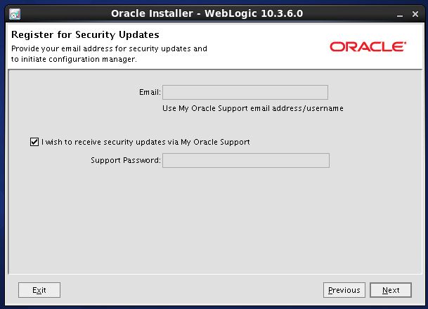Weblogic 10.3.6 installation on linux for Oracle Internet Directory (OID) -  updates 1