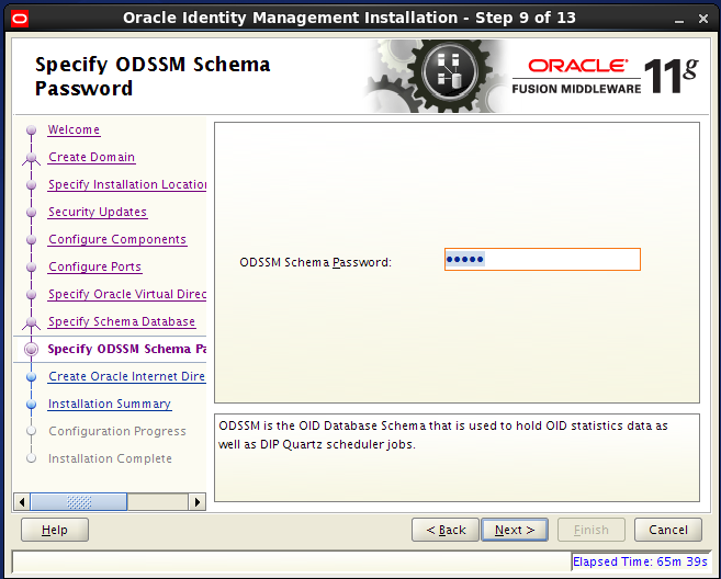 Configure Oracle Internet Directory (OID): odssm password
