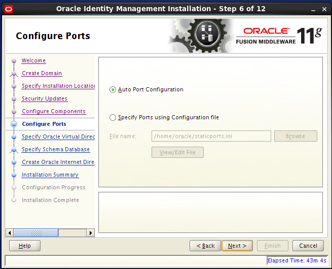 Configure Oracle Internet Directory (OID): configure ports