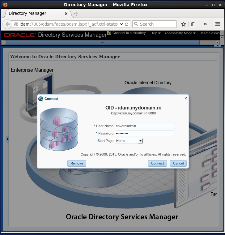 Check/ Verify your Oracle Internet Directory (OID) installation: Oracle Directory Service Manager login